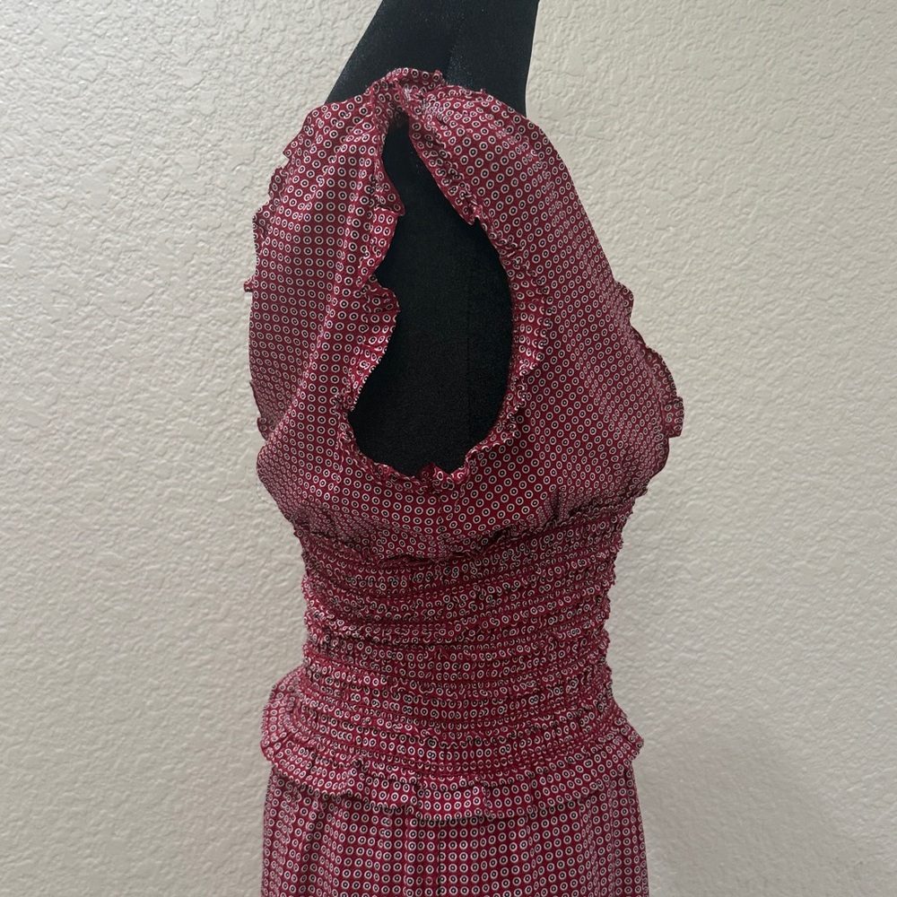 Max Studio Red Patterned Jumpsuit - Picture 6 of 10